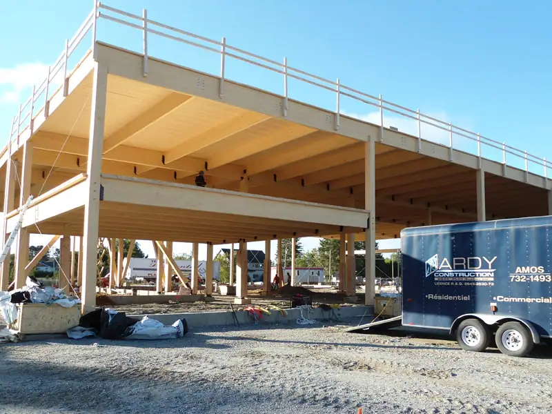 bureaux ftq rouyn noranda montage structure de bois projet 2010 02