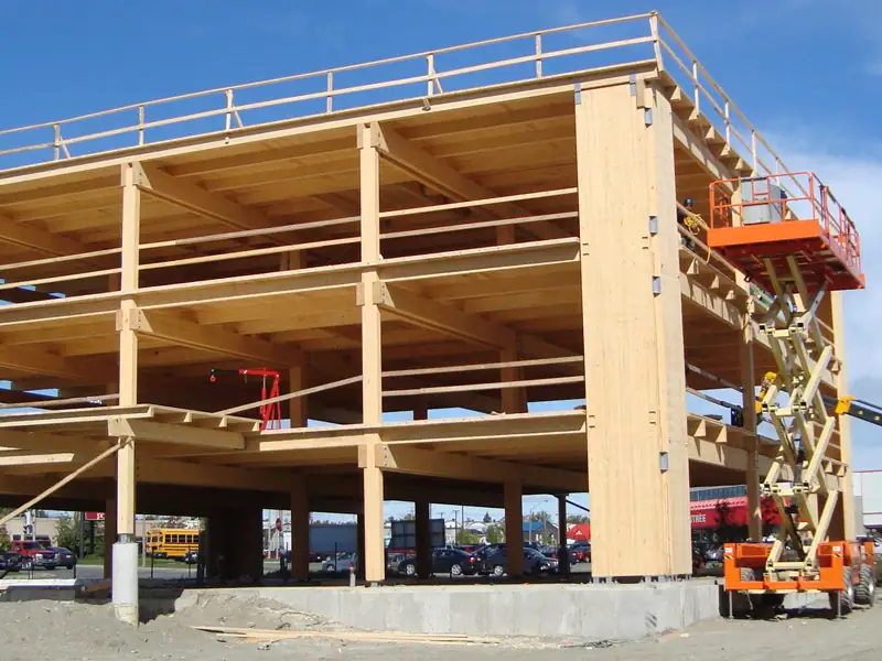 bureaux ftq rouyn noranda montage structure de bois projet 2010 06