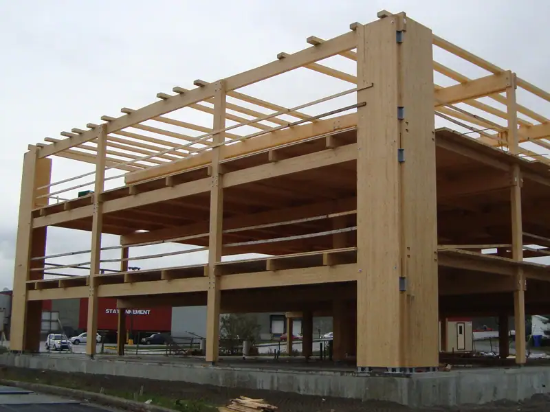 bureaux ftq rouyn noranda montage structure de bois projet 2010 07